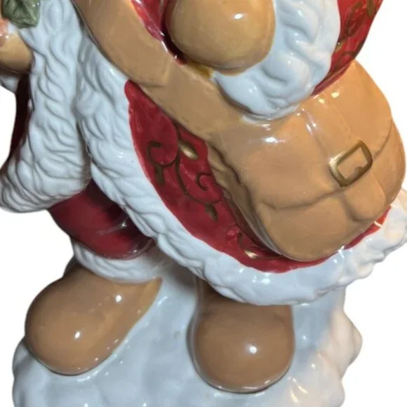 HALLMARK Santa Ceramic Cookie Jar Gorgeous Vivid Colors Limited Edition 12" Tall